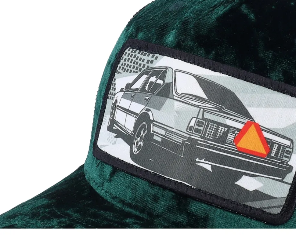 Epa Car Pop Art Velvet Green/Black A-Frame Trucker - Calza Pennello