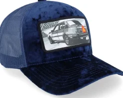 Epa Car Pop Art Velvet Navy A-Frame Trucker - Calza Pennello