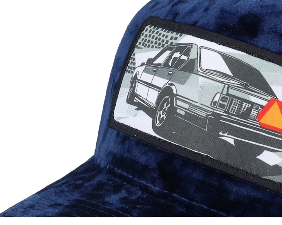 Epa Car Pop Art Velvet Navy A-Frame Trucker - Calza Pennello