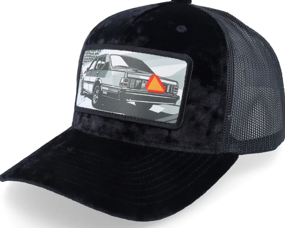 Epa Car Pop Art Velvet Navy A-Frame Trucker - Calza Pennello