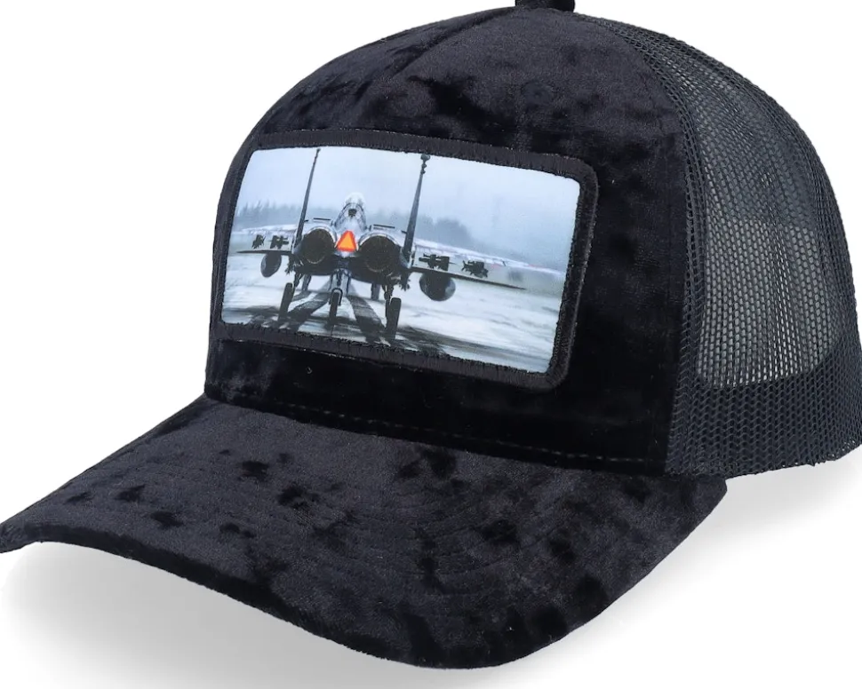 Epa Jet Fighter Velvet Black A-Frame Trucker - Calza Pennello