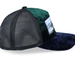 Epa Jet Fighter Velvet Green/Navy/Black A-Frame Trucker - Calza Pennello