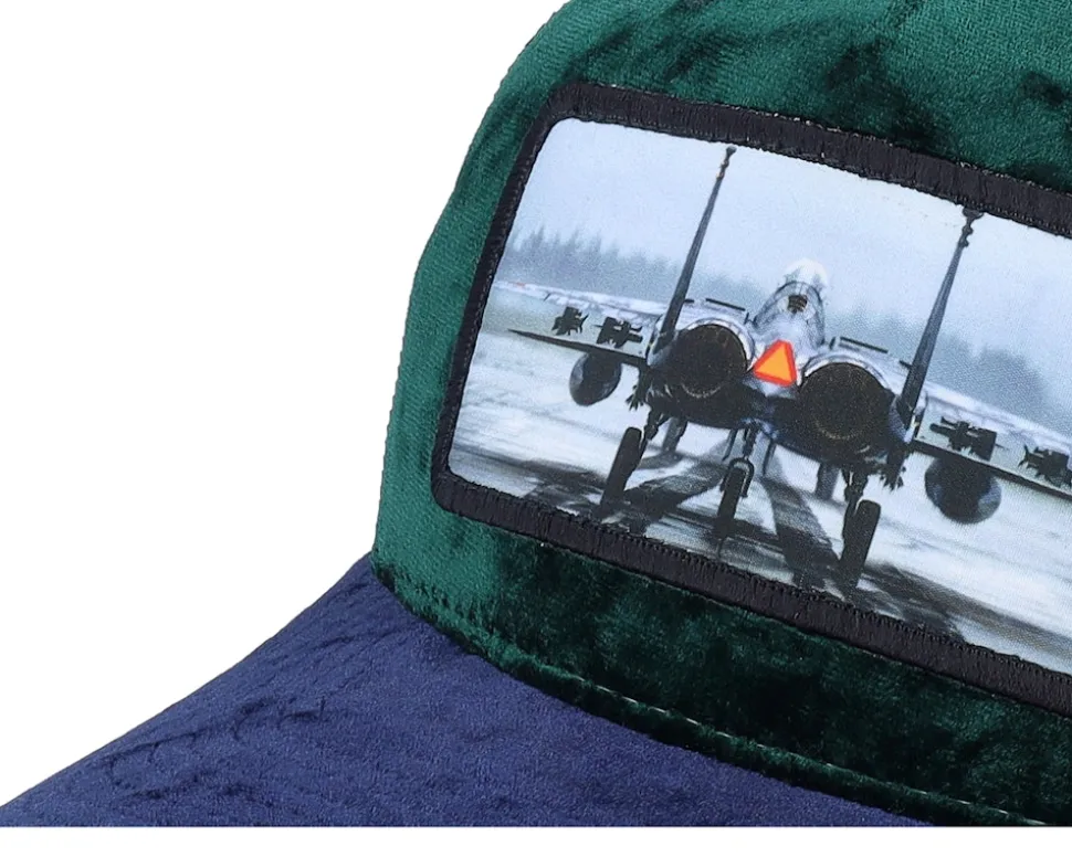 Epa Jet Fighter Velvet Green/Navy/Black A-Frame Trucker - Calza Pennello