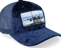 Epa Jet Fighter Velvet Navy A-Frame Trucker - Calza Pennello