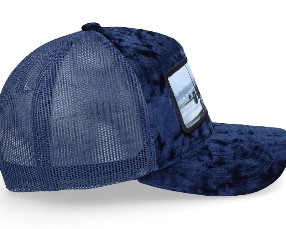 Epa Jet Fighter Velvet Navy A-Frame Trucker - Calza Pennello