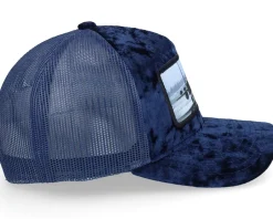 Epa Jet Fighter Velvet Navy A-Frame Trucker - Calza Pennello