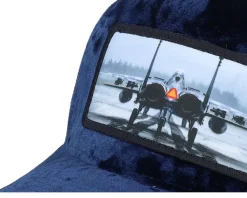 Epa Jet Fighter Velvet Navy A-Frame Trucker - Calza Pennello