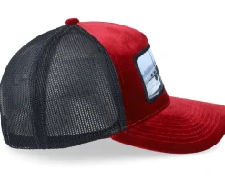 Epa Jet Fighter Velvet Red/Black A-Frame Trucker - Calza Pennello