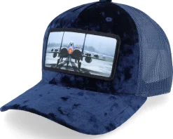Epa Jet Fighter Velvet White A-Frame Trucker - Calza Pennello