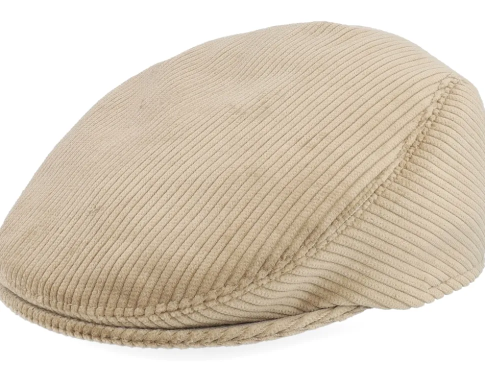 Erik Cord Beige Flat Cap - Mayser