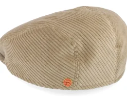 Erik Cord Beige Flat Cap - Mayser