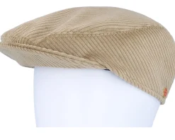 Erik Cord Beige Flat Cap - Mayser