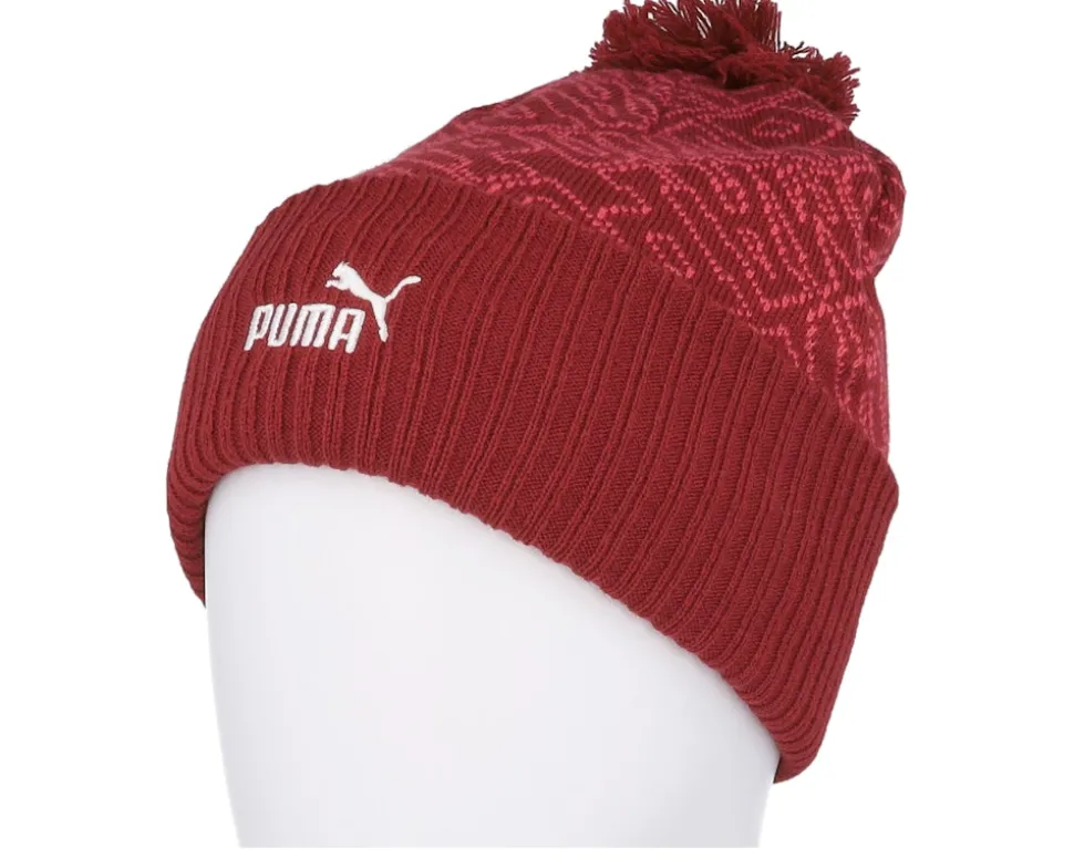 Essential Beanie Intense Red Pom - Puma