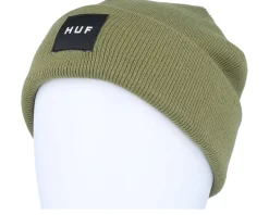 Essentials Box Logo Beanie Olive Cuff - HUF