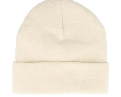 Essentials Box Logo Beanie Natural Cuff - HUF
