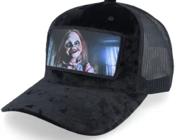 Evil Doll Velvet Black/Black A-frame Trucker - Scenes