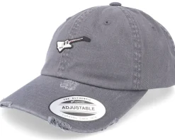 Explorer Guitar Patch Grey Destroyed Dad Cap