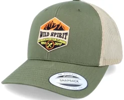 Extreme Mountain Climbing Olive/Khaki Trucker - Wild Spirit