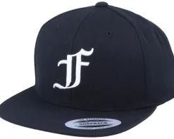 F Letter 3D Black Snapback - Iconic