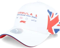 F1 Logo 24 Puma Special Edition Great Britain Silvewrstone White Adjustable - Formula One