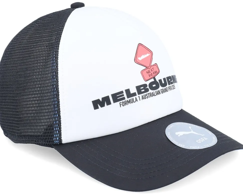 F1 Logo 25 Race Special Australia Puma White/Black A-Frame Trucker - Puma
