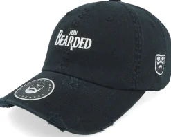 Fab Beardedmania Ripped Black Dad Cap - Bearded Man