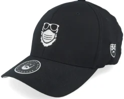 Face Mask Quarantine Beard Black Flexfit - Bearded Man