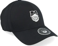 Face Mask Quarantine Beard Black Flexfit - Bearded Man