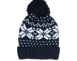 Fair Isle Snowstar® Beanie Red/White Pom - Beechfield