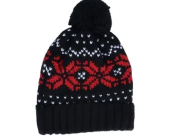 Fair Isle Snowstar® Beanie Burgundy/White Pom - Beechfield