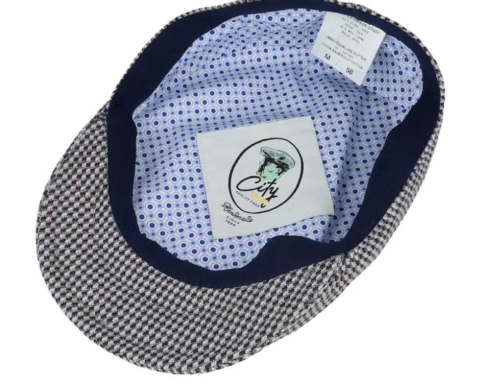 Fantasie Black/Grey Flat Cap - City Sport