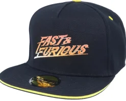 Fast & Furious Gradient Logo Black Snapback - Difuzed
