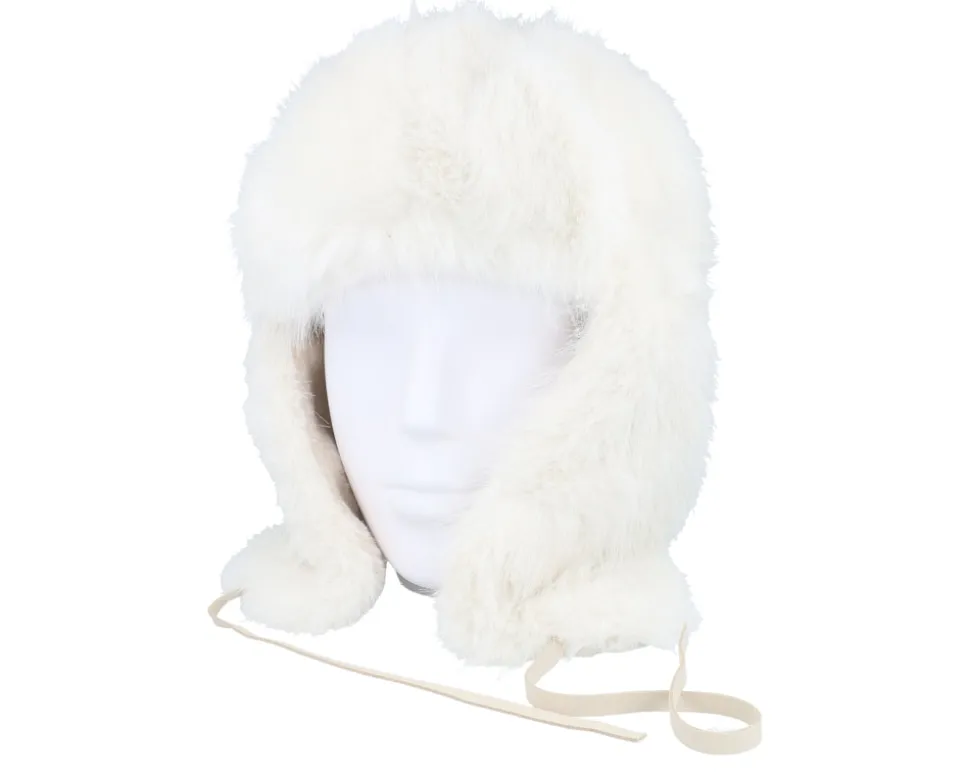 Faux Fur Off White Trapper - MJM Hats