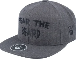 Fear The Beard Dark Heather Snapback - Bearded Man