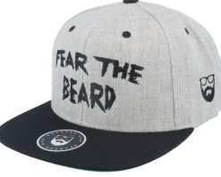 Fear The Beard Grey/Black Snapback - Bearded Man