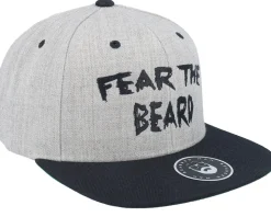 Fear The Beard Grey/Black Snapback - Bearded Man