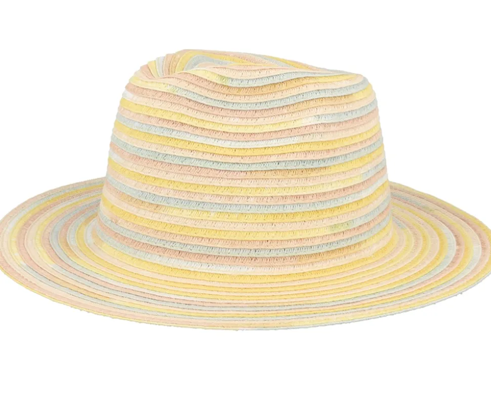 Fedora In Spacedye Paper Braid Powder Red Honey Straw Hat - Seeberger