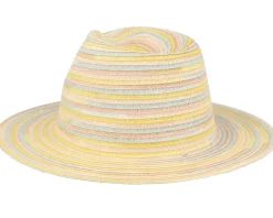 Fedora In Spacedye Paper Braid Powder Red Honey Straw Hat - Seeberger