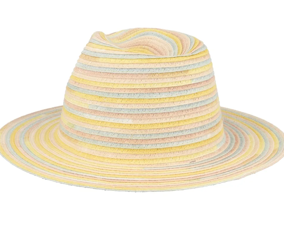 Fedora In Spacedye Paper Braid Powder Red Honey Straw Hat - Seeberger