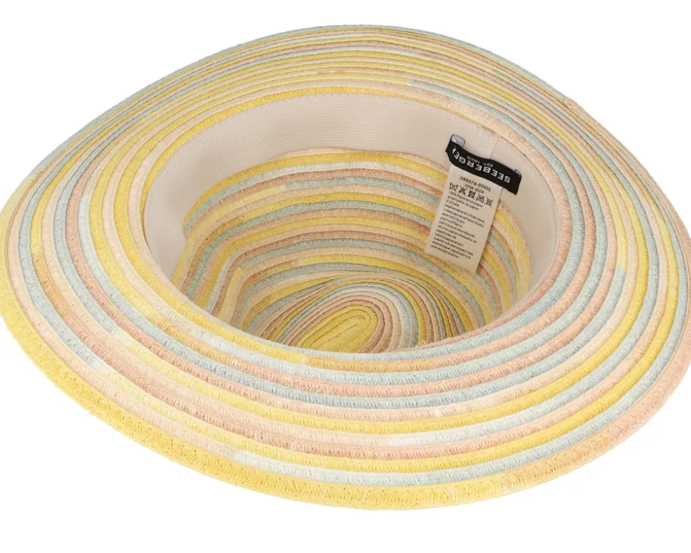 Fedora In Spacedye Paper Braid Powder Red Honey Straw Hat - Seeberger