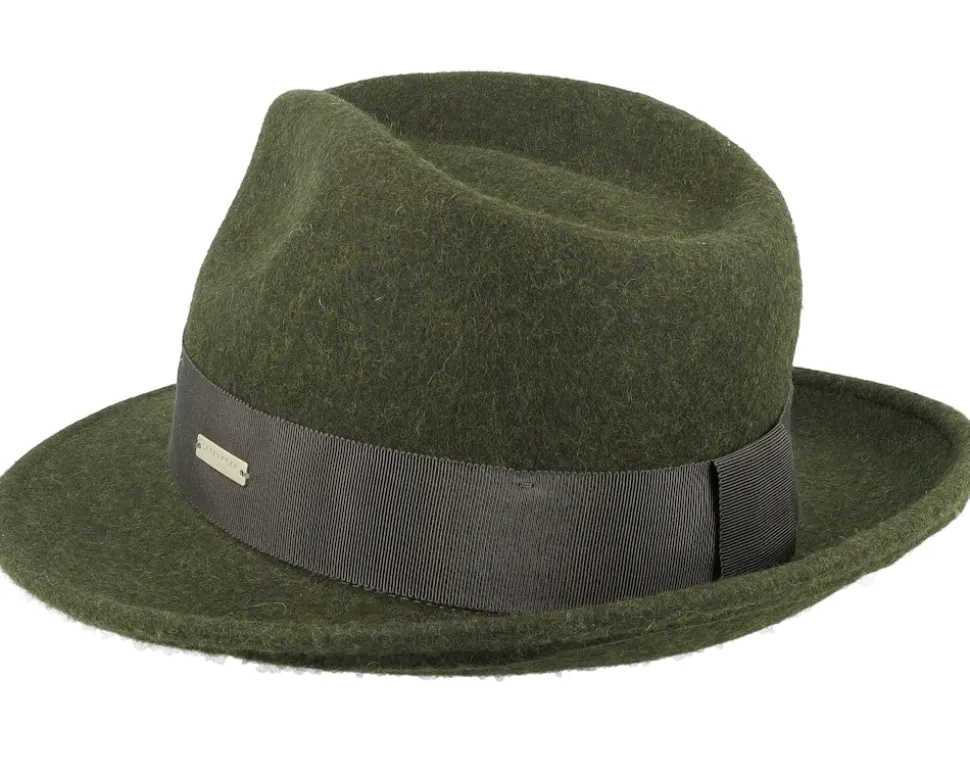 Felt Bogart Olive Trilby - Seeberger