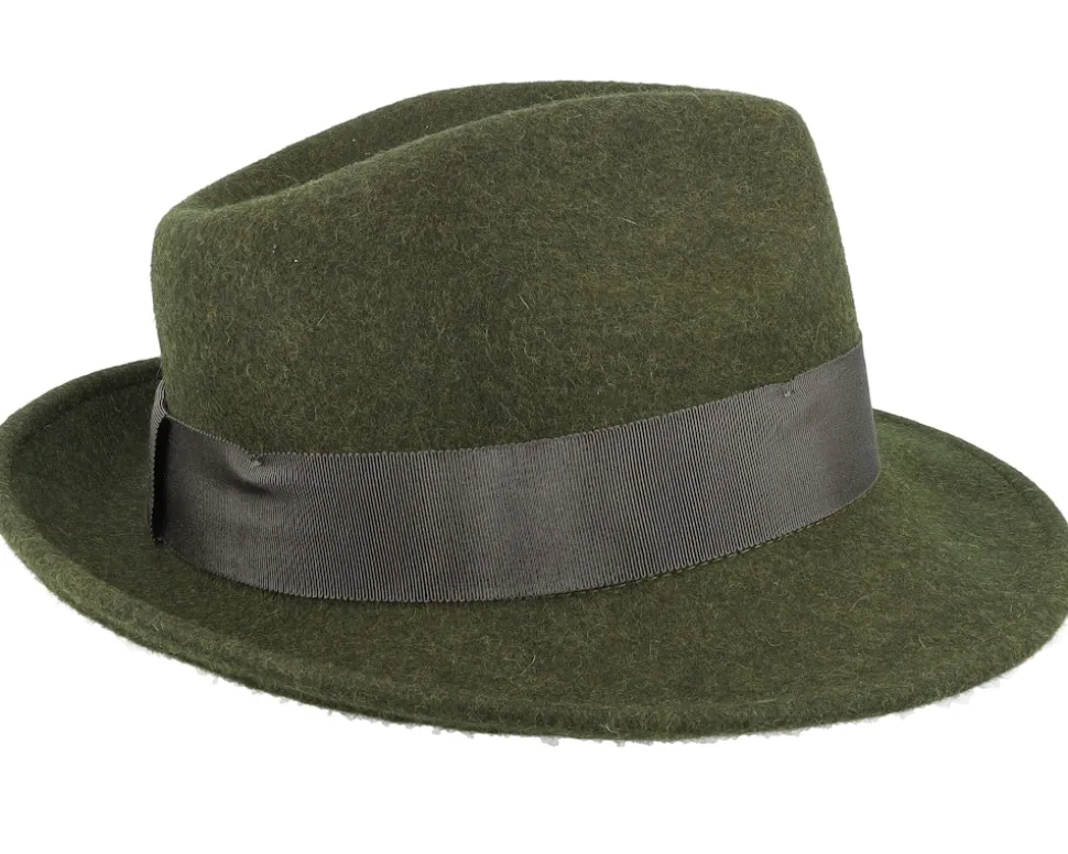 Felt Bogart Olive Trilby - Seeberger