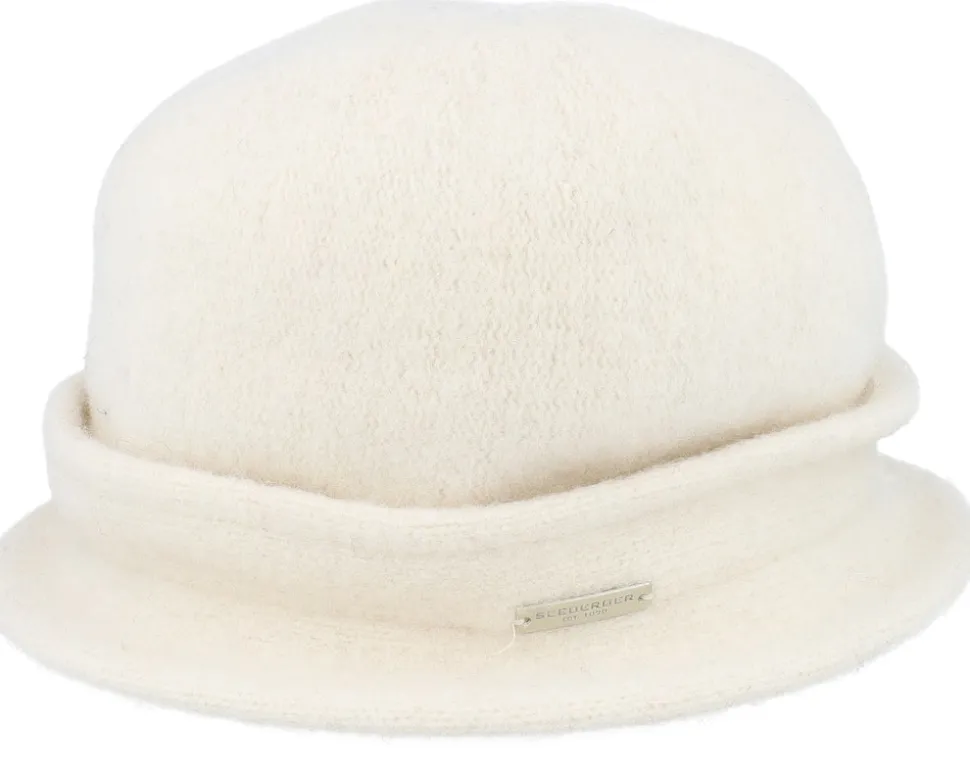 Felt Hat With Bow White Cloche - Seeberger