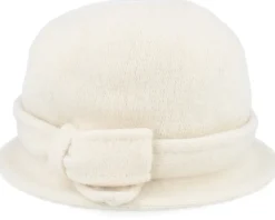 Felt Hat With Bow White Cloche - Seeberger