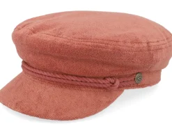 Fiddler Cap Burnt Brick Terry Cloth Flat Cap - Brixton