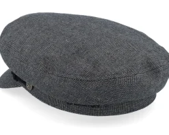 Fiddler Cap Mixed Tweed Black Vega Cap - Brixton