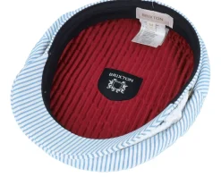 Fiddler Cap Off White/Blue Seersucker Vega Cap - Brixton