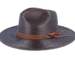 Field Proper Deep Brown Straw Hat - Brixton