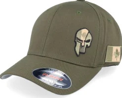 Finland Army Skull Olive Wooly Combed Flexfit - Army Head