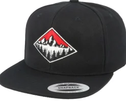 Fir Mountain Emblem Black Snapback - Wild Spirit